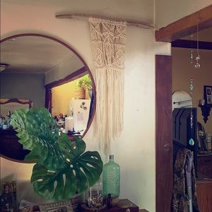 *SOLD*Macramé Lake Nascimento driftwood wall decor